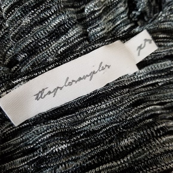 T-bags Los Angeles black white wrap long sleeve v neck sweater dress size XS - Picture 7 of 8